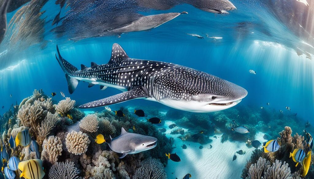whale sharks in the Maldives